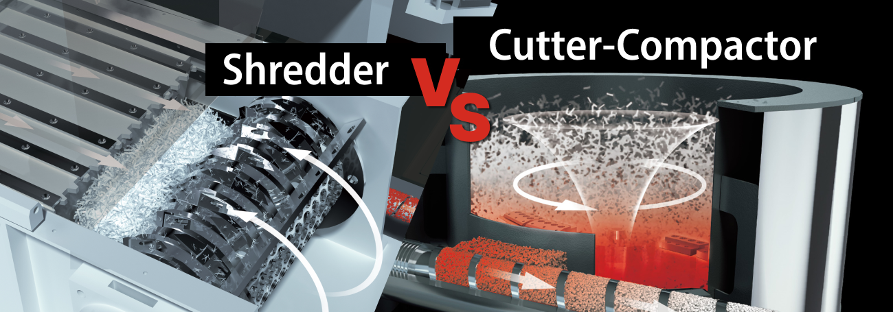 Shredder vs Cutter compactor